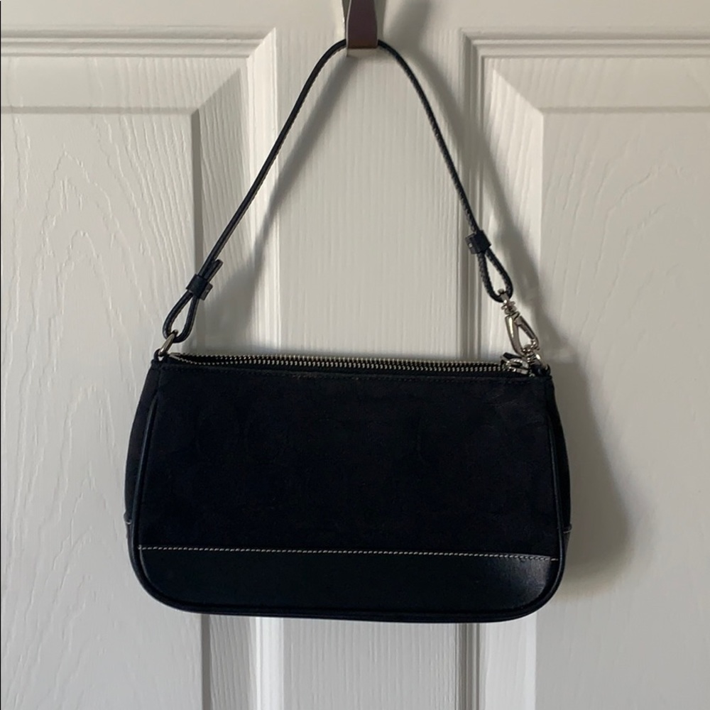 Black small coach shoulder bag
